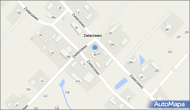 Zwierzewo, Zwierzewo, 30, mapa Zwierzewo