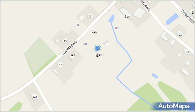 Zwierzewo, Zwierzewo, 31F, mapa Zwierzewo