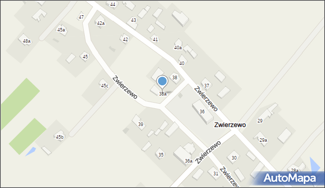 Zwierzewo, Zwierzewo, 38a, mapa Zwierzewo