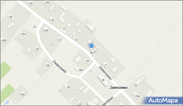 Zwierzewo, Zwierzewo, 40, mapa Zwierzewo