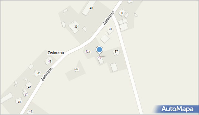 Zwierzno, Zwierzno, 41, mapa Zwierzno