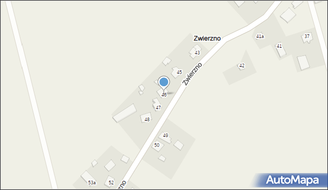 Zwierzno, Zwierzno, 46, mapa Zwierzno