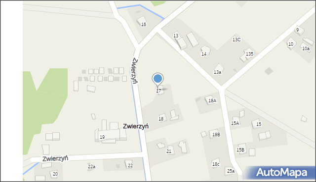 Zwierzyń, Zwierzyń, 17, mapa Zwierzyń