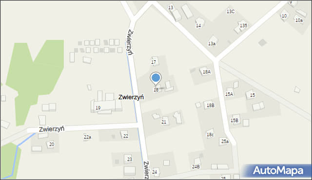 Zwierzyń, Zwierzyń, 18, mapa Zwierzyń