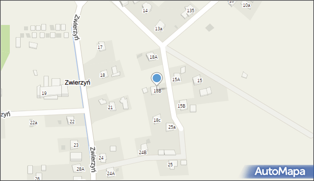 Zwierzyń, Zwierzyń, 18B, mapa Zwierzyń