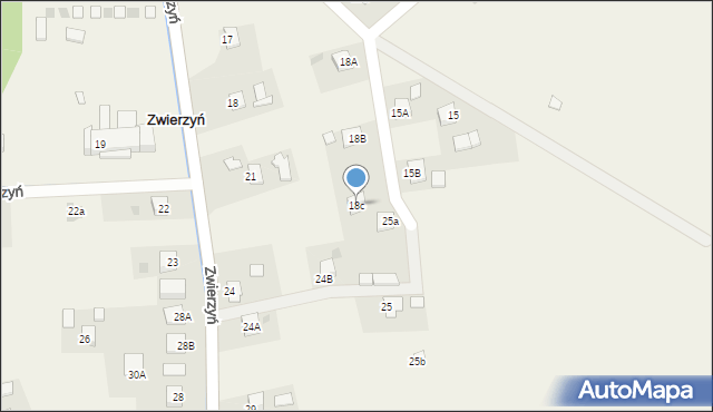 Zwierzyń, Zwierzyń, 18c, mapa Zwierzyń