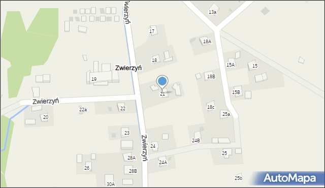 Zwierzyń, Zwierzyń, 21, mapa Zwierzyń