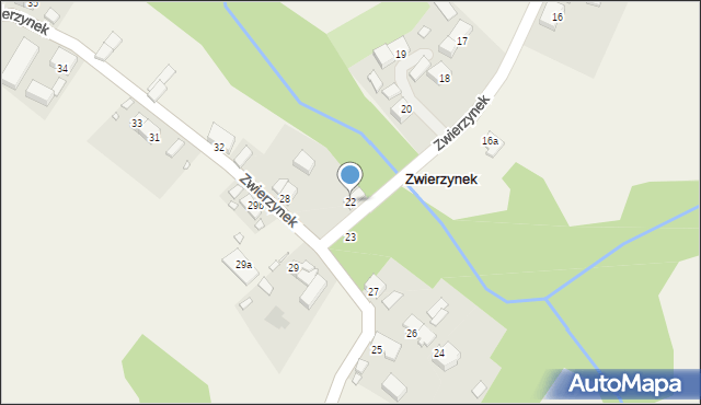 Zwierzynek, Zwierzynek, 22, mapa Zwierzynek