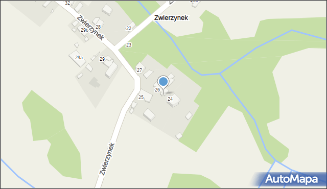 Zwierzynek, Zwierzynek, 26a, mapa Zwierzynek