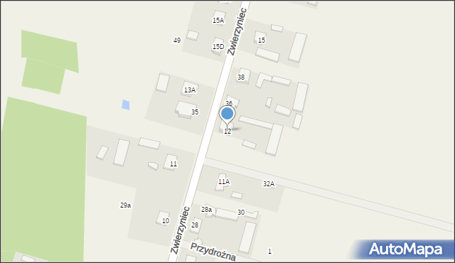 Zwierzyniec, Zwierzyniec, 12, mapa Zwierzyniec