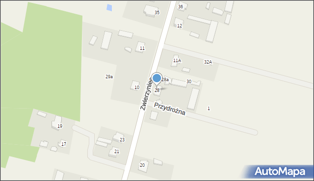 Zwierzyniec, Zwierzyniec, 28, mapa Zwierzyniec