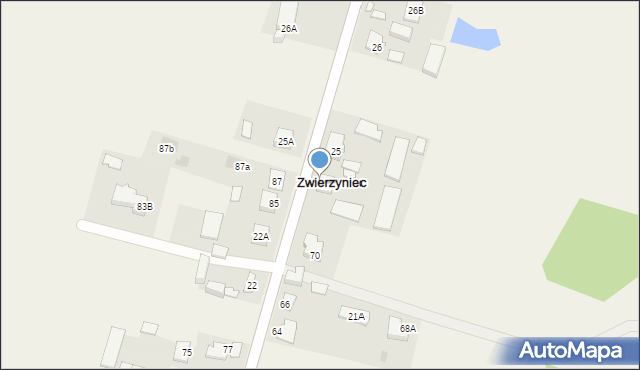 Zwierzyniec, Zwierzyniec, 74, mapa Zwierzyniec