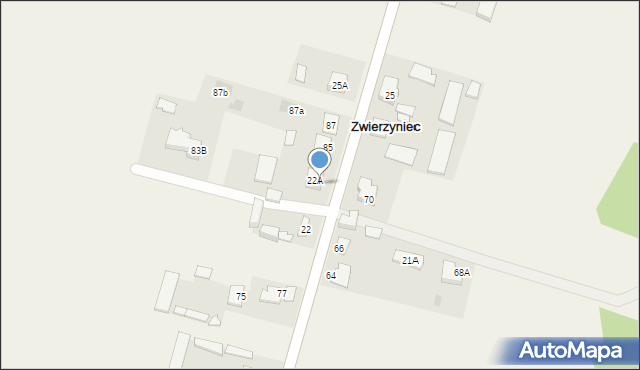 Zwierzyniec, Zwierzyniec, 83, mapa Zwierzyniec