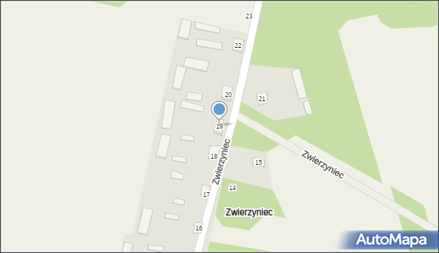 Zwierzyniec, Zwierzyniec, 19, mapa Zwierzyniec