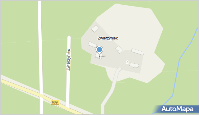 Zwierzyniec, Zwierzyniec, 1, mapa Zwierzyniec