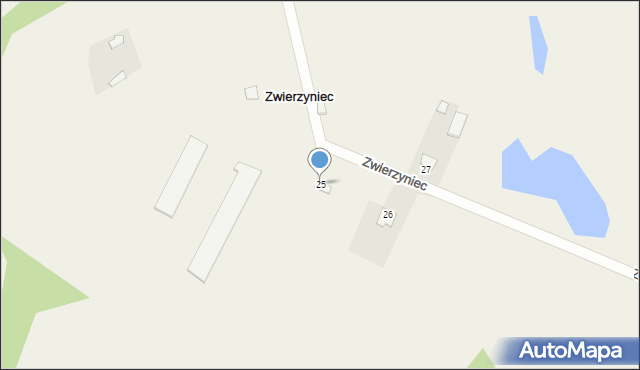 Zwierzyniec, Zwierzyniec, 25, mapa Zwierzyniec