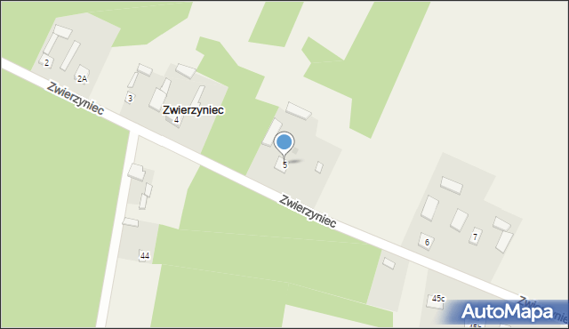 Zwierzyniec, Zwierzyniec, 5, mapa Zwierzyniec