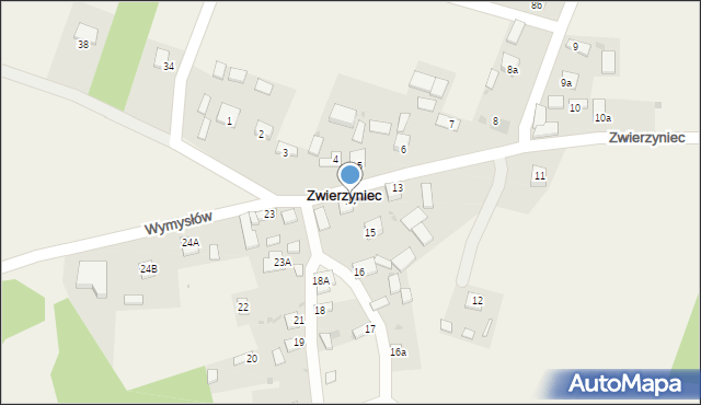 Zwierzyniec, Zwierzyniec, 14, mapa Zwierzyniec