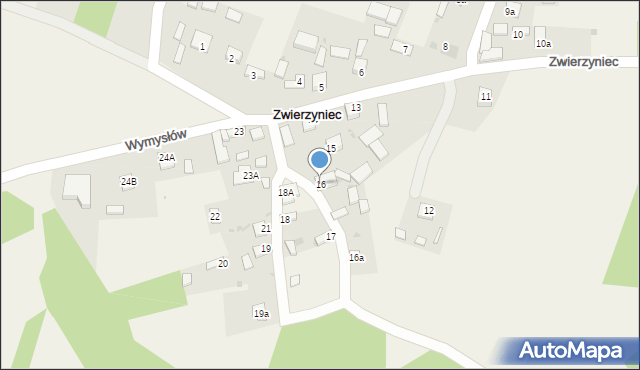 Zwierzyniec, Zwierzyniec, 16, mapa Zwierzyniec