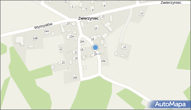 Zwierzyniec, Zwierzyniec, 17, mapa Zwierzyniec