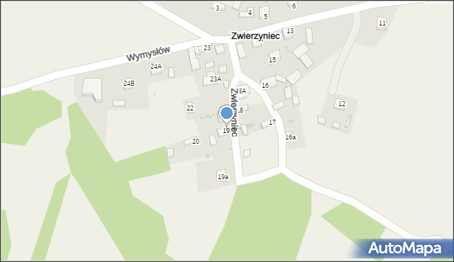 Zwierzyniec, Zwierzyniec, 19, mapa Zwierzyniec