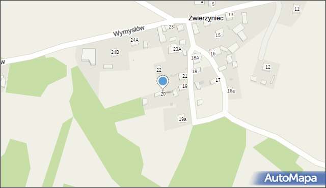 Zwierzyniec, Zwierzyniec, 20, mapa Zwierzyniec