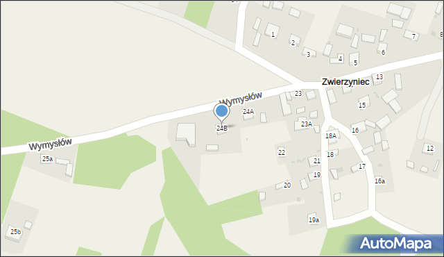 Zwierzyniec, Zwierzyniec, 24B, mapa Zwierzyniec