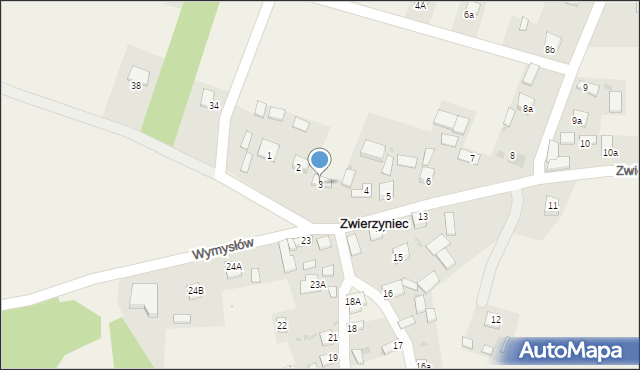 Zwierzyniec, Zwierzyniec, 3, mapa Zwierzyniec