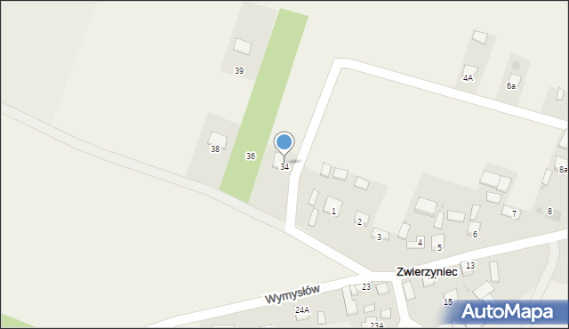 Zwierzyniec, Zwierzyniec, 34, mapa Zwierzyniec
