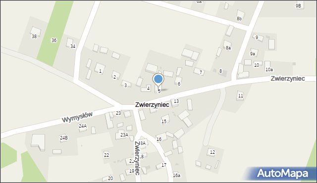 Zwierzyniec, Zwierzyniec, 5, mapa Zwierzyniec