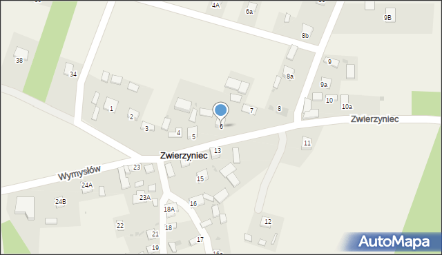 Zwierzyniec, Zwierzyniec, 6, mapa Zwierzyniec