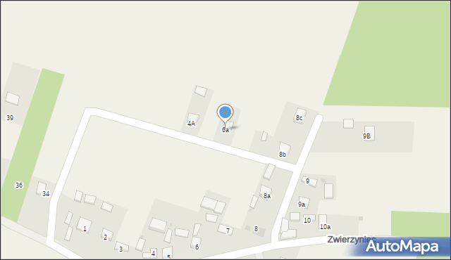 Zwierzyniec, Zwierzyniec, 6a, mapa Zwierzyniec