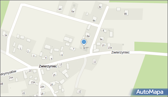 Zwierzyniec, Zwierzyniec, 8, mapa Zwierzyniec