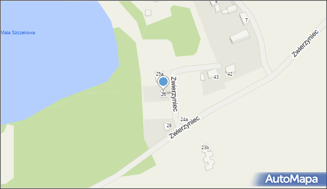 Zwierzyniec, Zwierzyniec, 26, mapa Zwierzyniec
