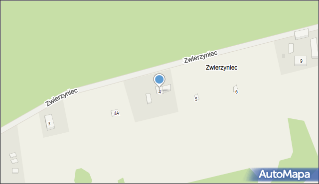 Zwierzyniec, Zwierzyniec, 4, mapa Zwierzyniec