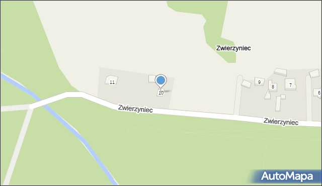 Zwierzyniec, Zwierzyniec, 10, mapa Zwierzyniec