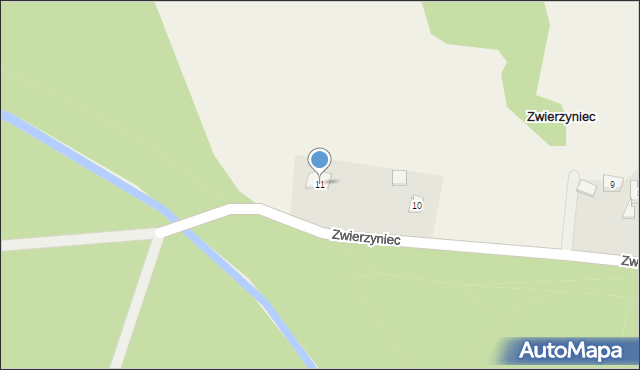 Zwierzyniec, Zwierzyniec, 11, mapa Zwierzyniec