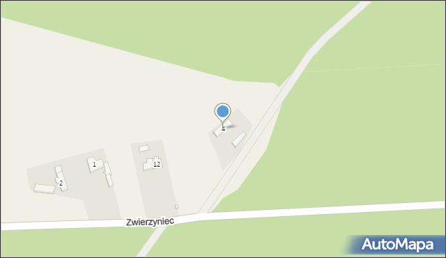 Zwierzyniec, Zwierzyniec, 4, mapa Zwierzyniec