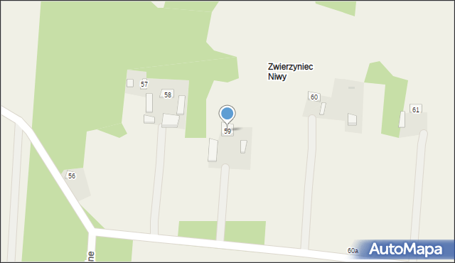 Zwierzyniec, Zwierzyniec, 59, mapa Zwierzyniec