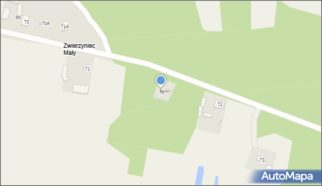 Zwierzyniec, Zwierzyniec, 76, mapa Zwierzyniec