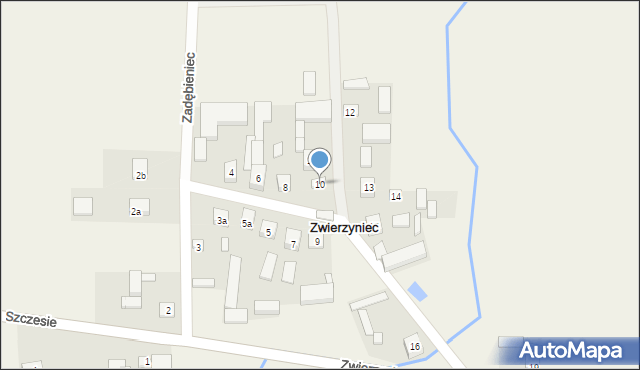 Zwierzyniec, Zwierzyniec, 10, mapa Zwierzyniec