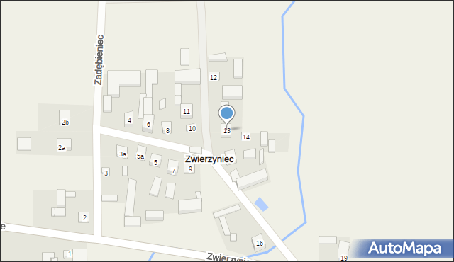 Zwierzyniec, Zwierzyniec, 13, mapa Zwierzyniec