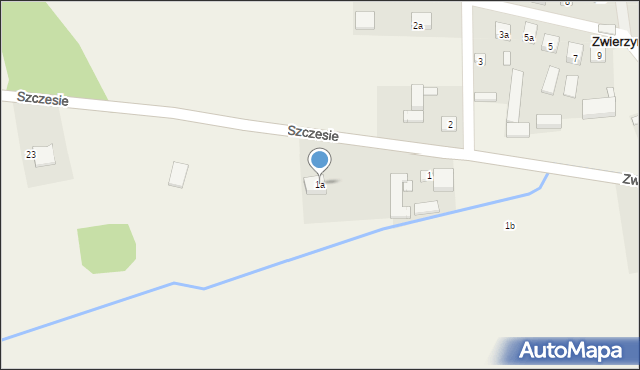 Zwierzyniec, Zwierzyniec, 1a, mapa Zwierzyniec