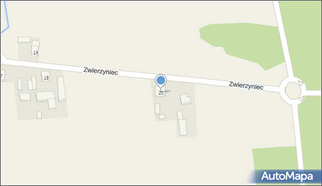 Zwierzyniec, Zwierzyniec, 20, mapa Zwierzyniec