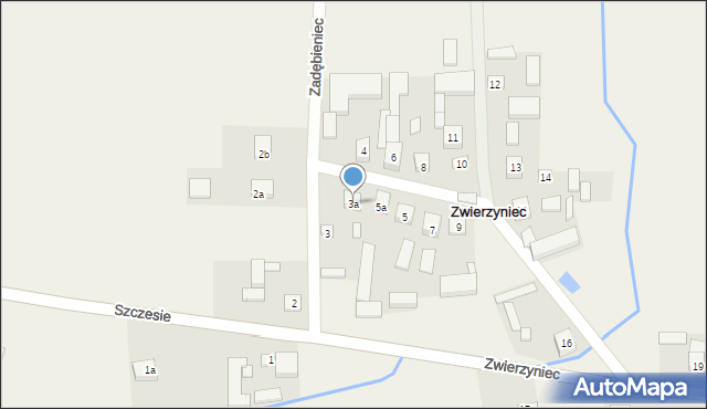 Zwierzyniec, Zwierzyniec, 3a, mapa Zwierzyniec