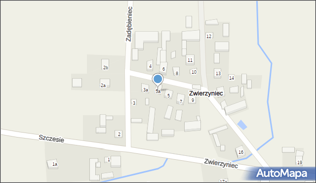 Zwierzyniec, Zwierzyniec, 5a, mapa Zwierzyniec