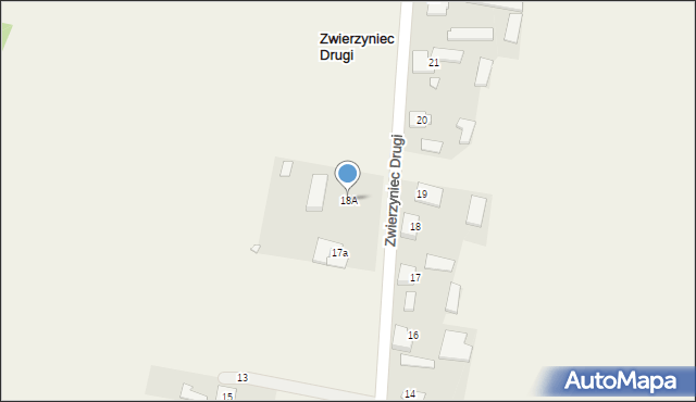 Zwierzyniec Drugi, Zwierzyniec Drugi, 18A, mapa Zwierzyniec Drugi