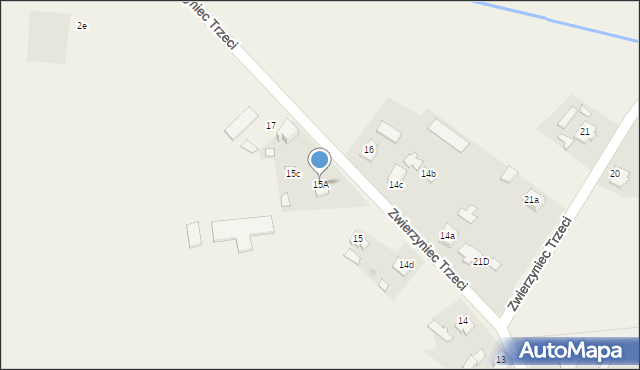 Zwierzyniec Trzeci, Zwierzyniec Trzeci, 15A, mapa Zwierzyniec Trzeci