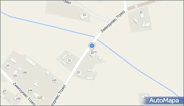 Zwierzyniec Trzeci, Zwierzyniec Trzeci, 22, mapa Zwierzyniec Trzeci