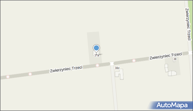 Zwierzyniec Trzeci, Zwierzyniec Trzeci, 37a, mapa Zwierzyniec Trzeci